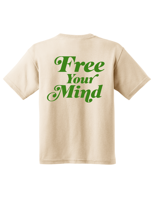Free Your Mind Logo - Tan/Green