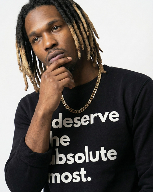 I Deserve Crew - Black/White