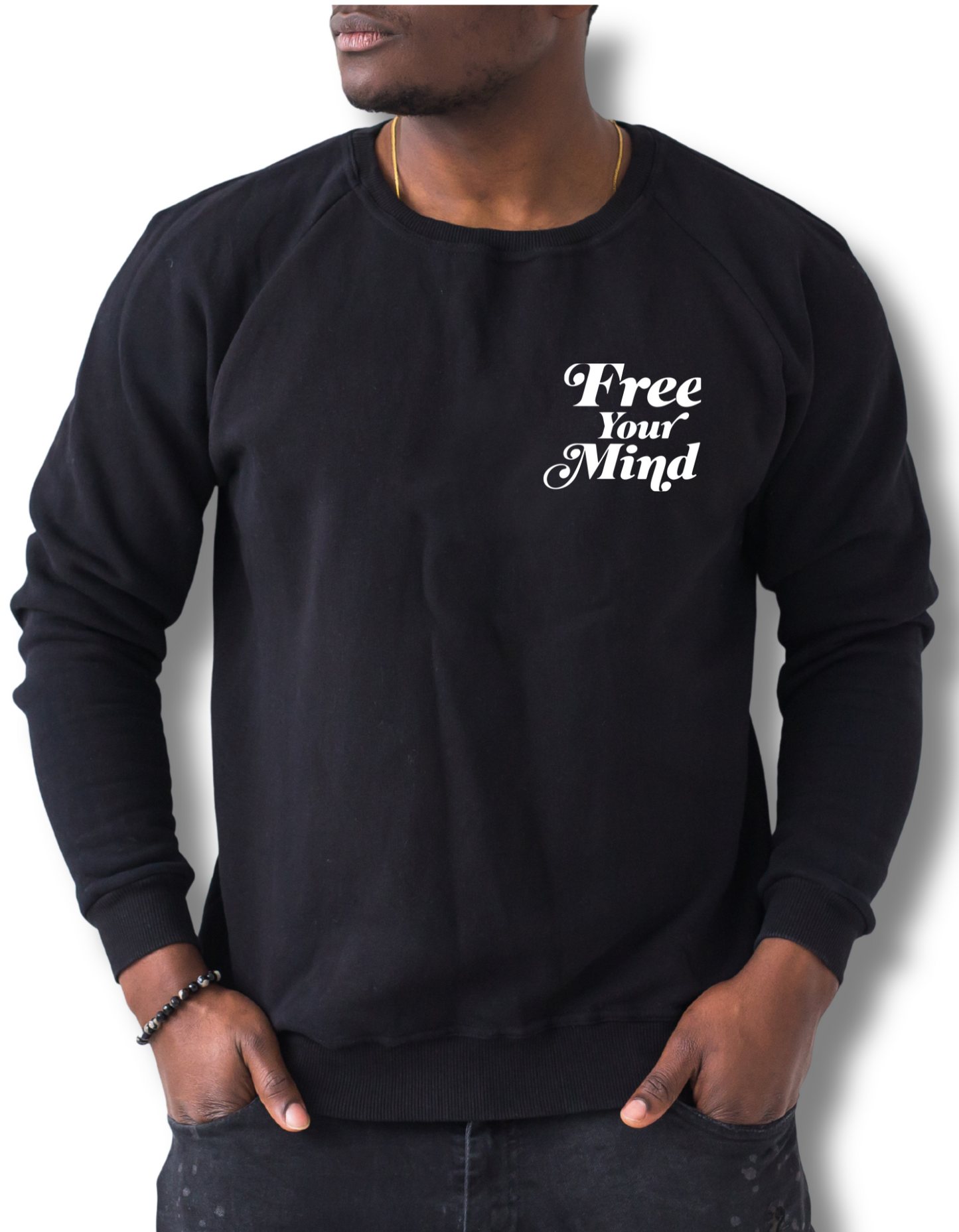 Free Your Mind OG Crew - Black/White