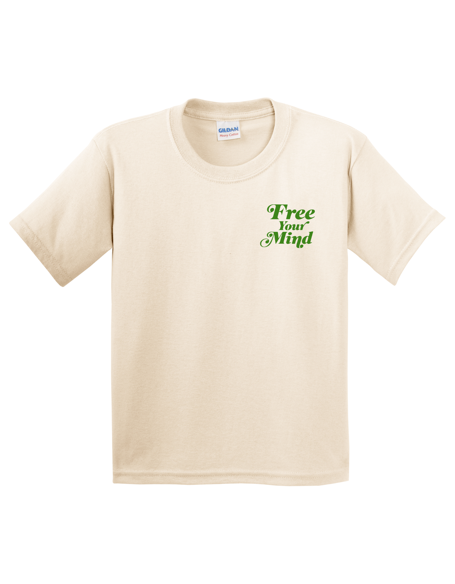 Free Your Mind Logo - Tan/Green