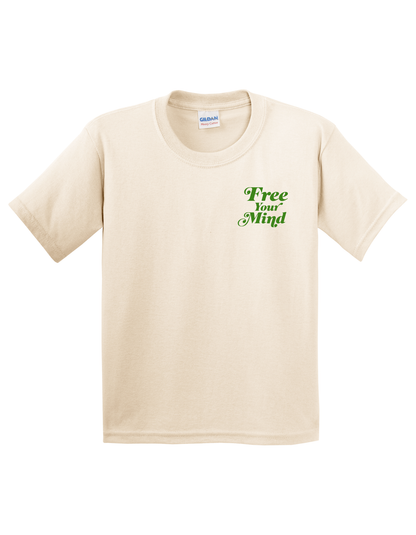 Free Your Mind Logo - Tan/Green