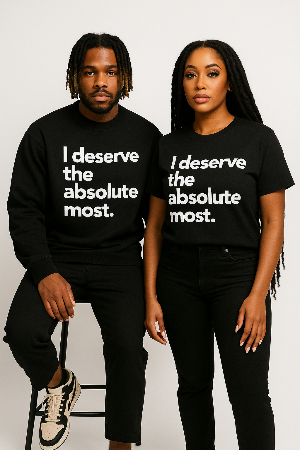 I Deserve Crew - Black/White
