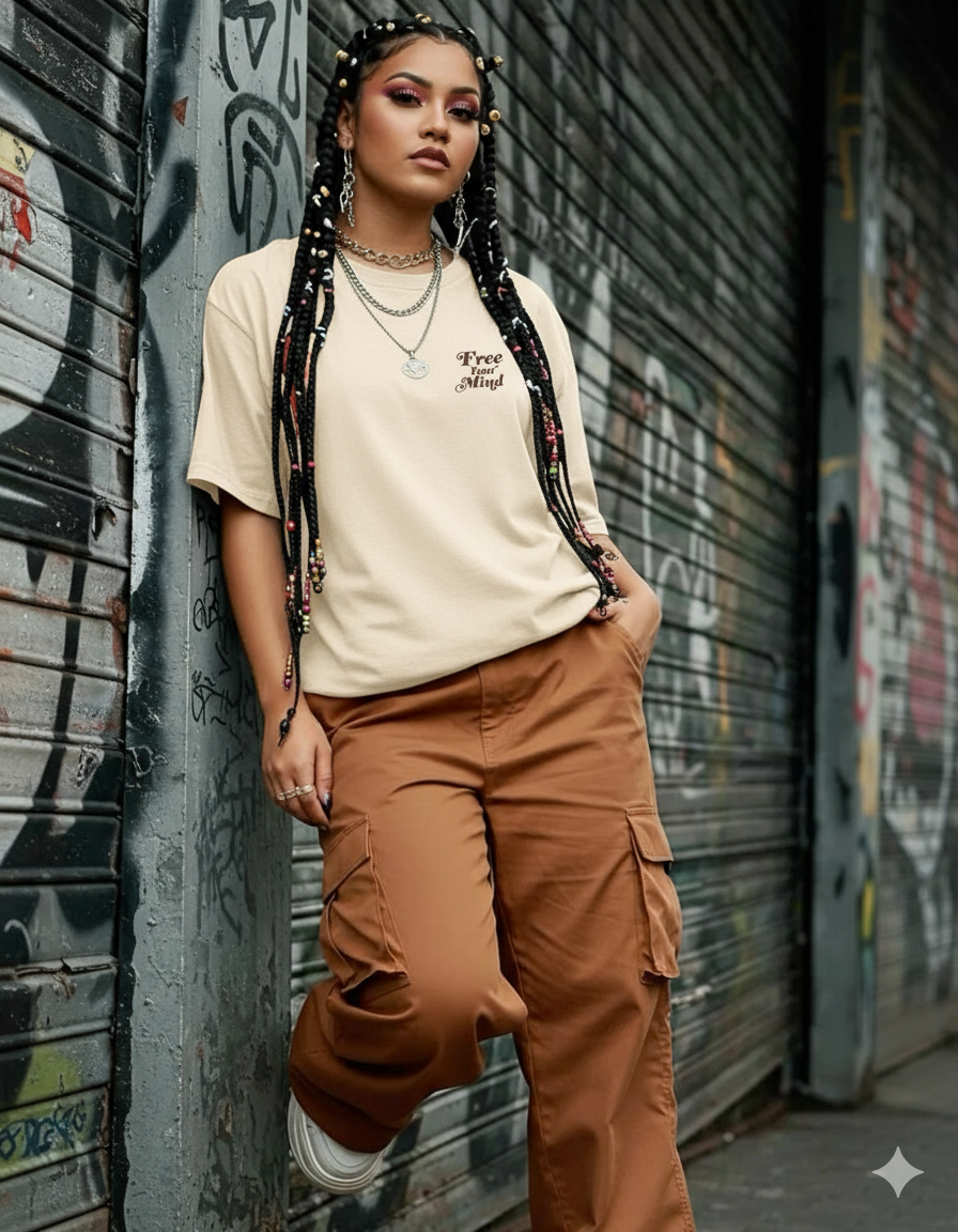 Free Your Mind Logo - Tan/Brown